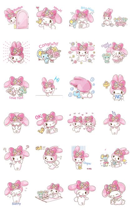 My Melody Too Cute For You Line Official Stickers Hello Kitty