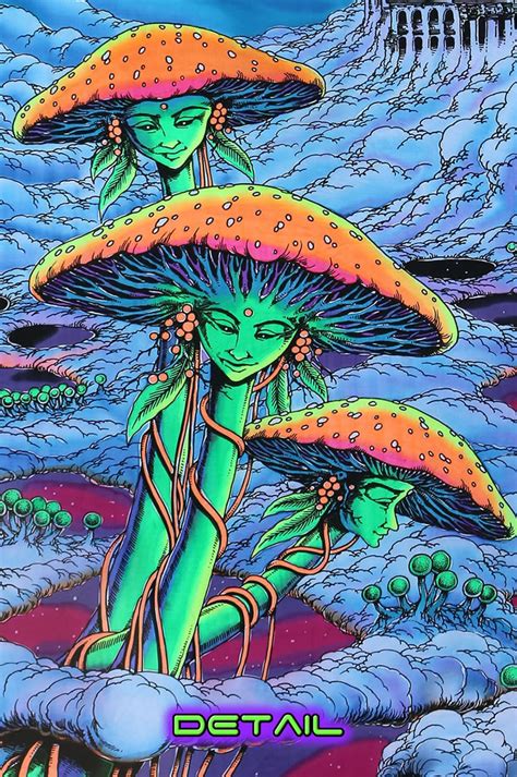 Trippy Wall Art Cloud Temple Psychedelic Tapestry Etsy