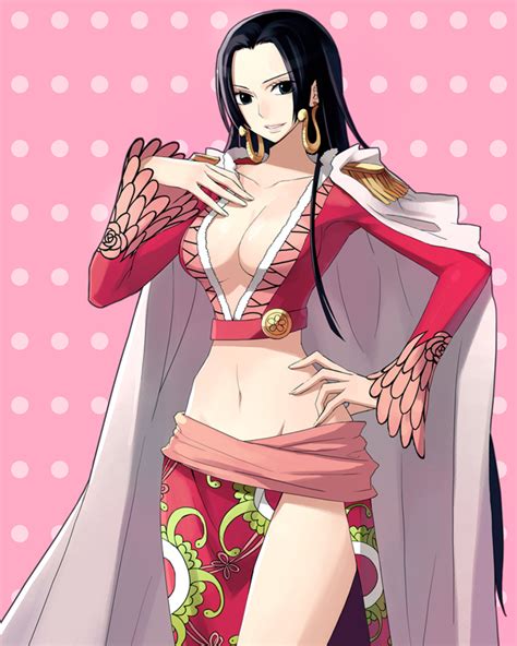 boa hancock one piece highres 1girl breasts cape cleavage epaulettes female focus solo
