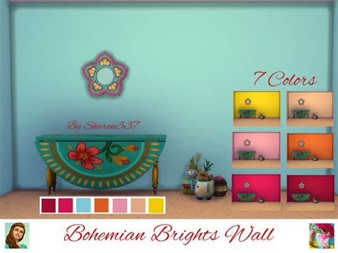 Walls In 7 Different Colors Created For Sims 4 By Sharon337 Found In