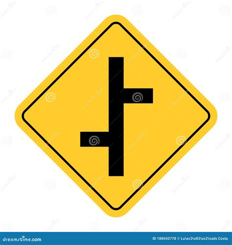 Junction Traffic Road Sign Stock Illustration Illustration Of Vector