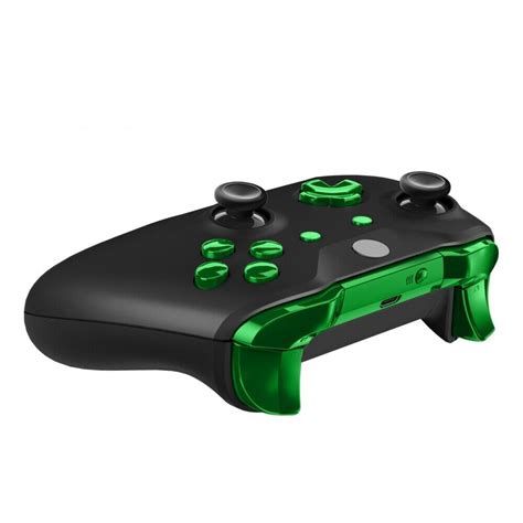 Custom Chrome Green Dpad Abxy Buttons Set Fix Parts For Xbox One S X