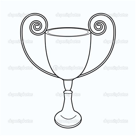 Trophy Cup Outline Vector — Stock Vector © Attaphongw 36539077