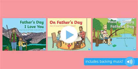Fathers Day Songs And Rhymes Powerpoints Pack Twinkl