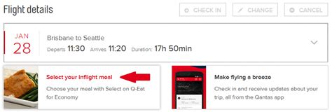 Review Qantas Select On Q Eat Economy Pre Flight Meal Ordering