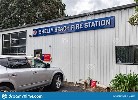Shelly Beach Fire Station With Car In Front Editorial Photo Image Of
