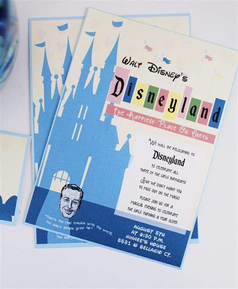 How Amazing Is This Disneyland Themed Wedding Invitations Fairytale