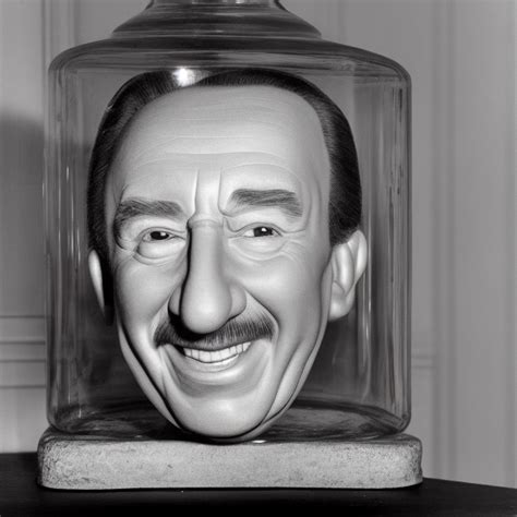 Walt Disney S Head Frozen In A Jar Over A Shelf R StableDiffusion