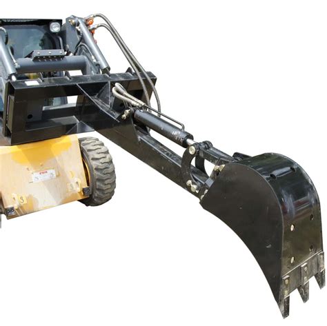 Skid Steer Fronthoe Excavator Attachment W 16 In Bucket And Thumb