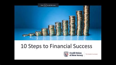 10 Steps To Financial Success Youtube