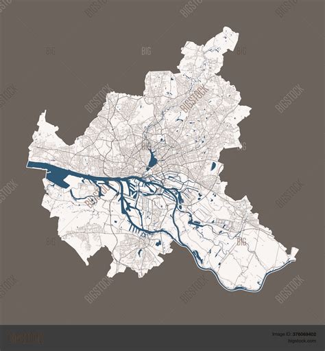 Hamburg Map Detailed Vector And Photo Free Trial Bigstock