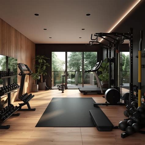 Premium Ai Image Interior Of A Modern Minimalist Gym