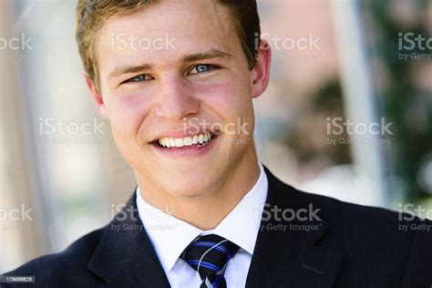 Portrait Of Young Happy Businessman Stock Photo Download Image Now