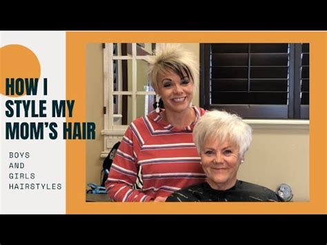 Women of all ages are more than willing to experiment with different haircuts and hair colors. How To Style Trendy Haircut for Grandma Hairstyle - YouTube