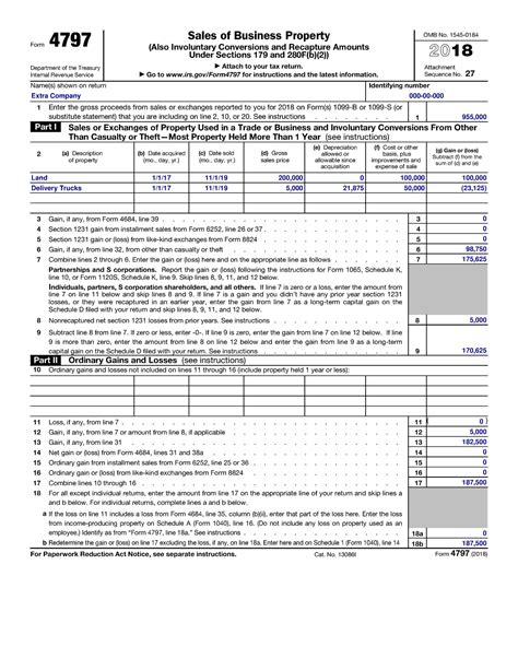 Form 4797 Final This Document Has The Filled Out Form 4797 For The