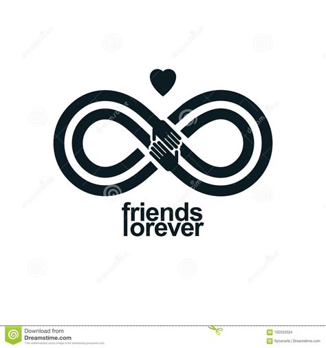 everlasting friendship forever friends creative vector symbol