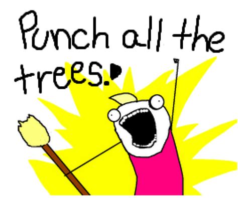 Punch All The Trees Punching Trees Gives Me Wood Know Your Meme