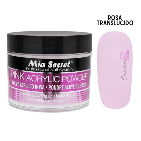 Acrilico Pink Mia Secret Translucido Creativa Store
