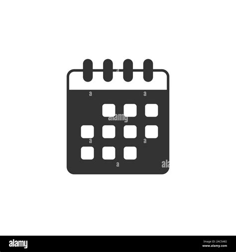 Calendar Icon In Flat Style Agenda Vector Illustration On White