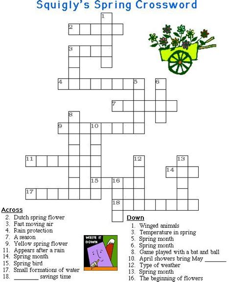Print crossword puzzles right here! It's spring and what's a better way to celebrate the ...