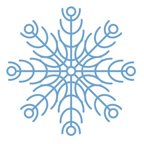 Flat Snowflakes Winter Snowflake Crystals Christmas Snow Shapes And