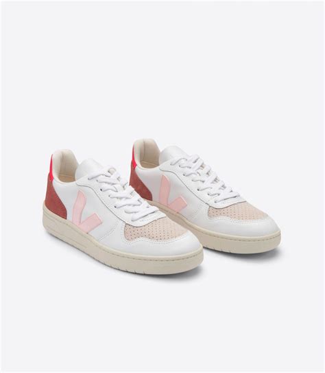Veja V 10 Leather White Petale Rose Fluo Auras Fair And Style