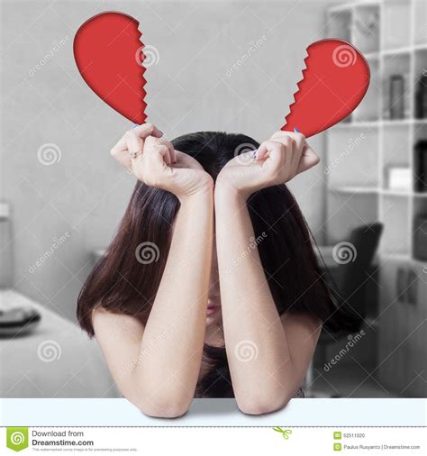 Broken Heart Girl In The Bedroom Stock Photo Image Of Alone Break