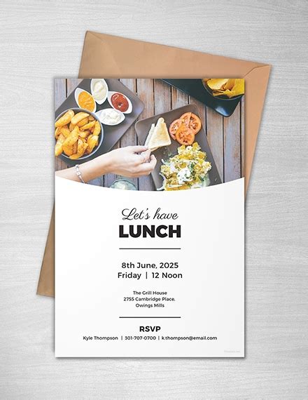 Lunch Invitation 34 Examples Photoshop Illustrator Word Tips