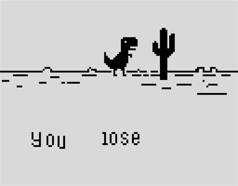 Dino Lose Pixel Art