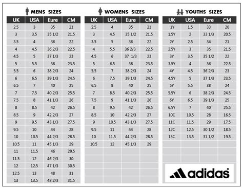 Adidas Shoes Size Chart Bootsmania