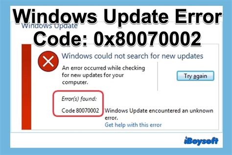 2024 How To Fix Windows Update Error Code 0x80070002