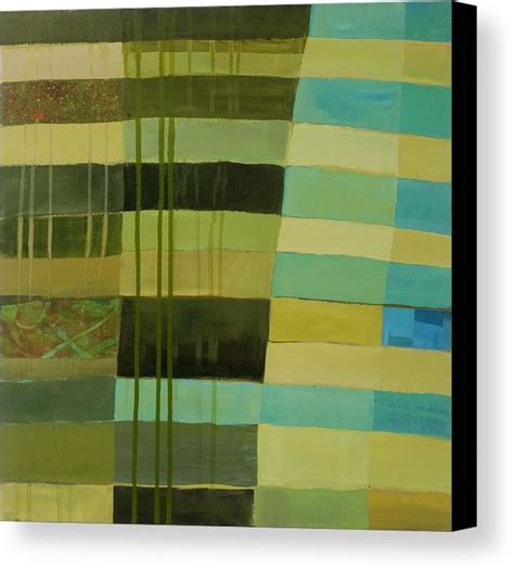 Green Stripes 1 Canvas Print Jane Davies Golden Artist Colors Abstract