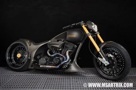 Black Gold Custom Harley Davidson Bikes Ms Artrix Design