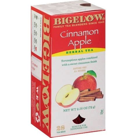 bigelow® cinnamon apple herbal tea bags 28 ct box