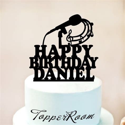 Personalized Microphone Karaoke With Name Birthday Cake Etsy
