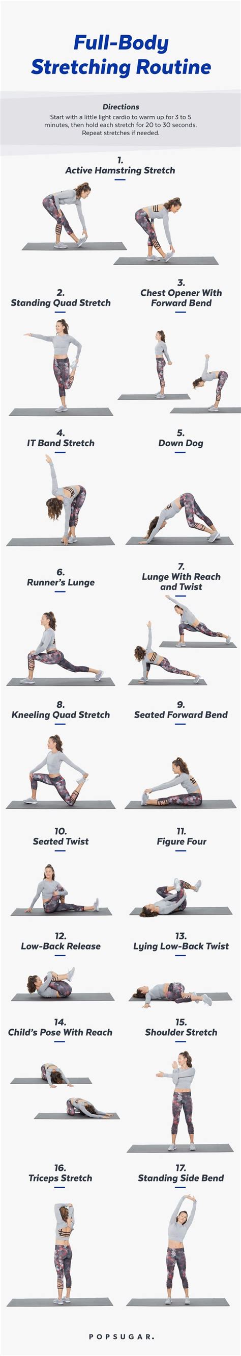 Stay Flexible And Stretch Yourself Printable Workouts Popsugar