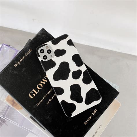 Cow Pattern Print Silicone Iphone Case Iphone 12 Pro Mini Etsy