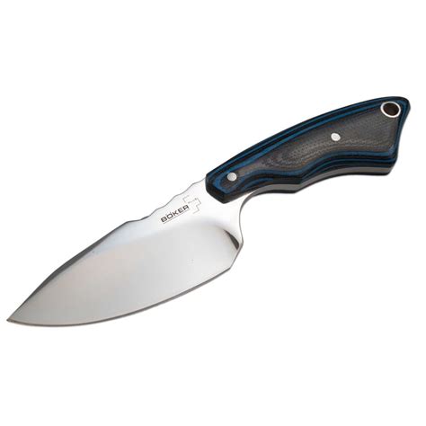 Boker Knives Plus Fixed Knife 2 34 Blade Black And Blue G10 Handle