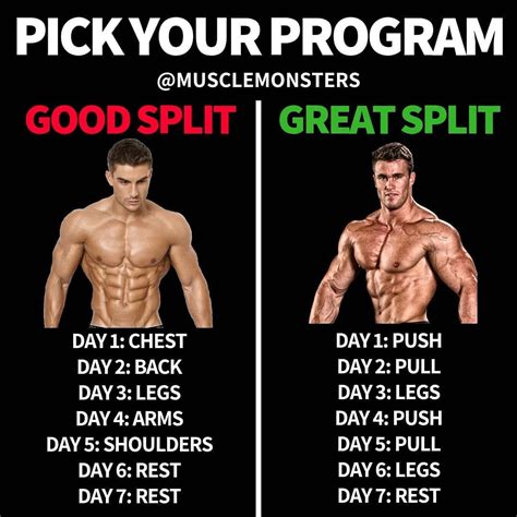 push pull legs weight training workout schedule for 7 days weight training
