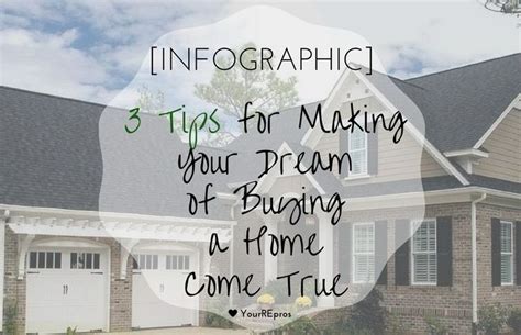 3 Tips For Making Your Dream Of Buying A Home Come True Infographic
