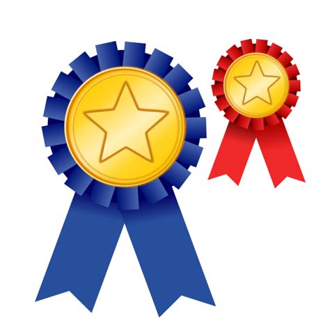 Medal Of Achievement Blue And Red Vector Image Free Svg