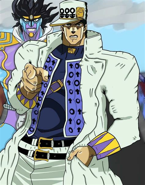 Jotaro And Star Platinum Аниме Искусство Визуальные заметки