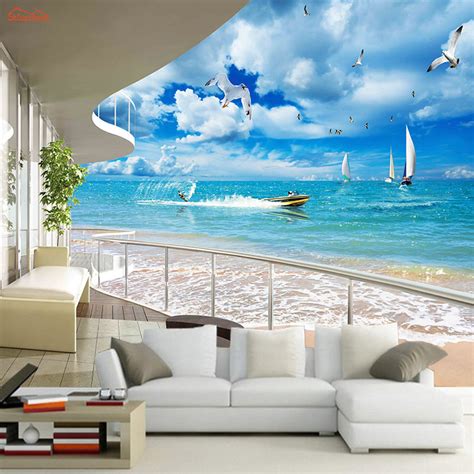 Custom Sea Sailing 3d Wallpaper Mural Wall Papers Home Decor Wallpapers