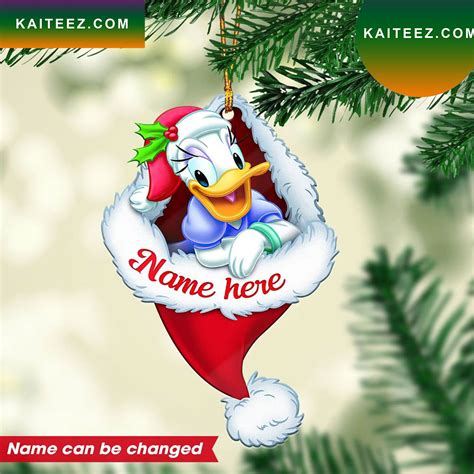 Personalized Daisy Duck Custom Christmas Ornament Kaiteez