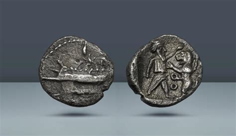 Phoenicia Sidon C 346 343 Bc Ar Obol Or 116th Shekel Greek Coins