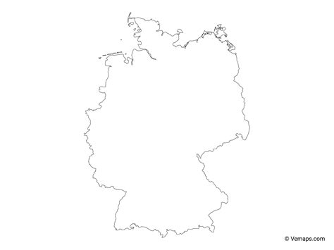 Outline Map Of Germany Free Vector Maps