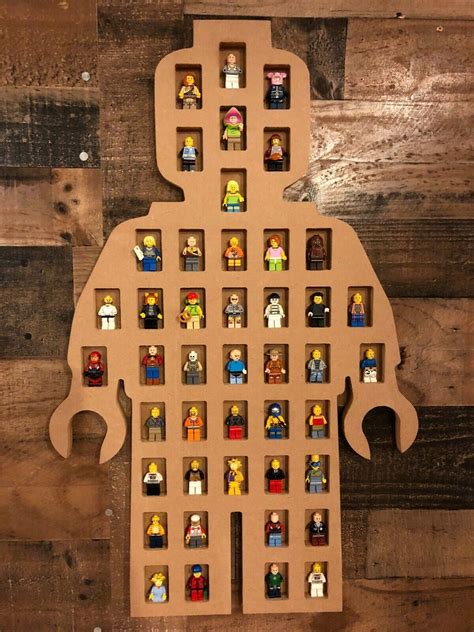 Display Case For Lego Minifigures Wall Cabinet Shadow Box Holds 44