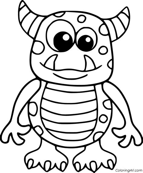 Scary Monster Coloring Pages 18 Free Printables Coloringall