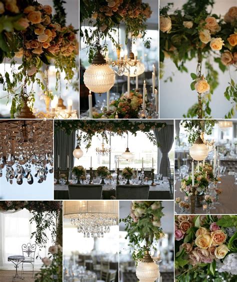 Elegant Hanging Wedding Reception Decor Flowers Centerpieces
