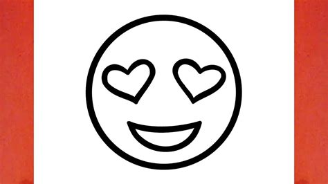 How To Draw Heart Eyes Emoji Youtube